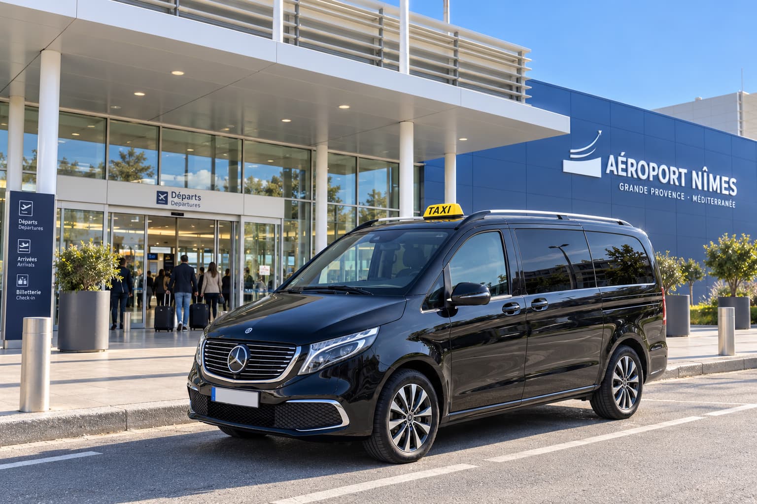 Transfert en taxi vers l’aéroport de Nîmes